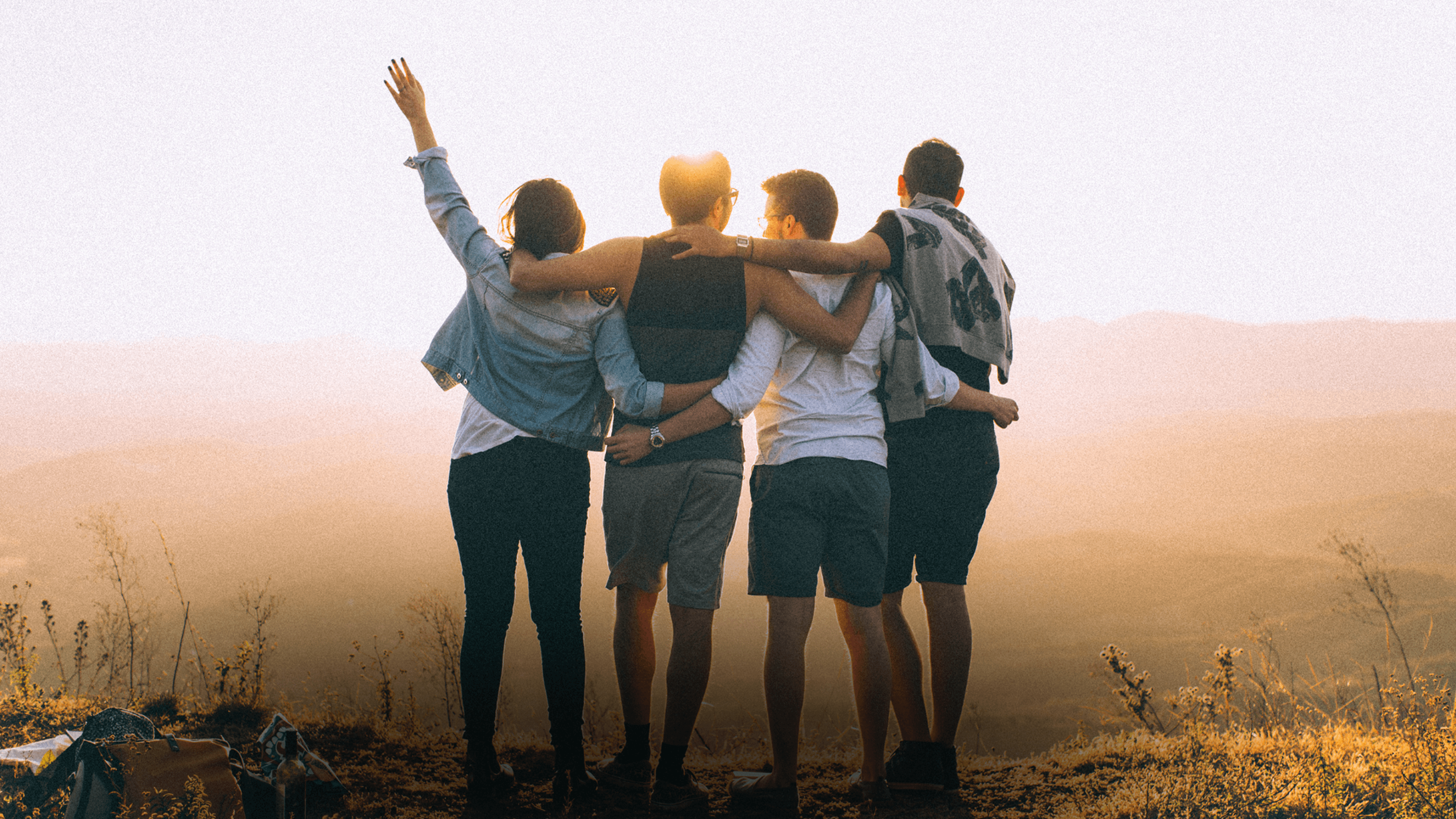 Leute die sich umarmen